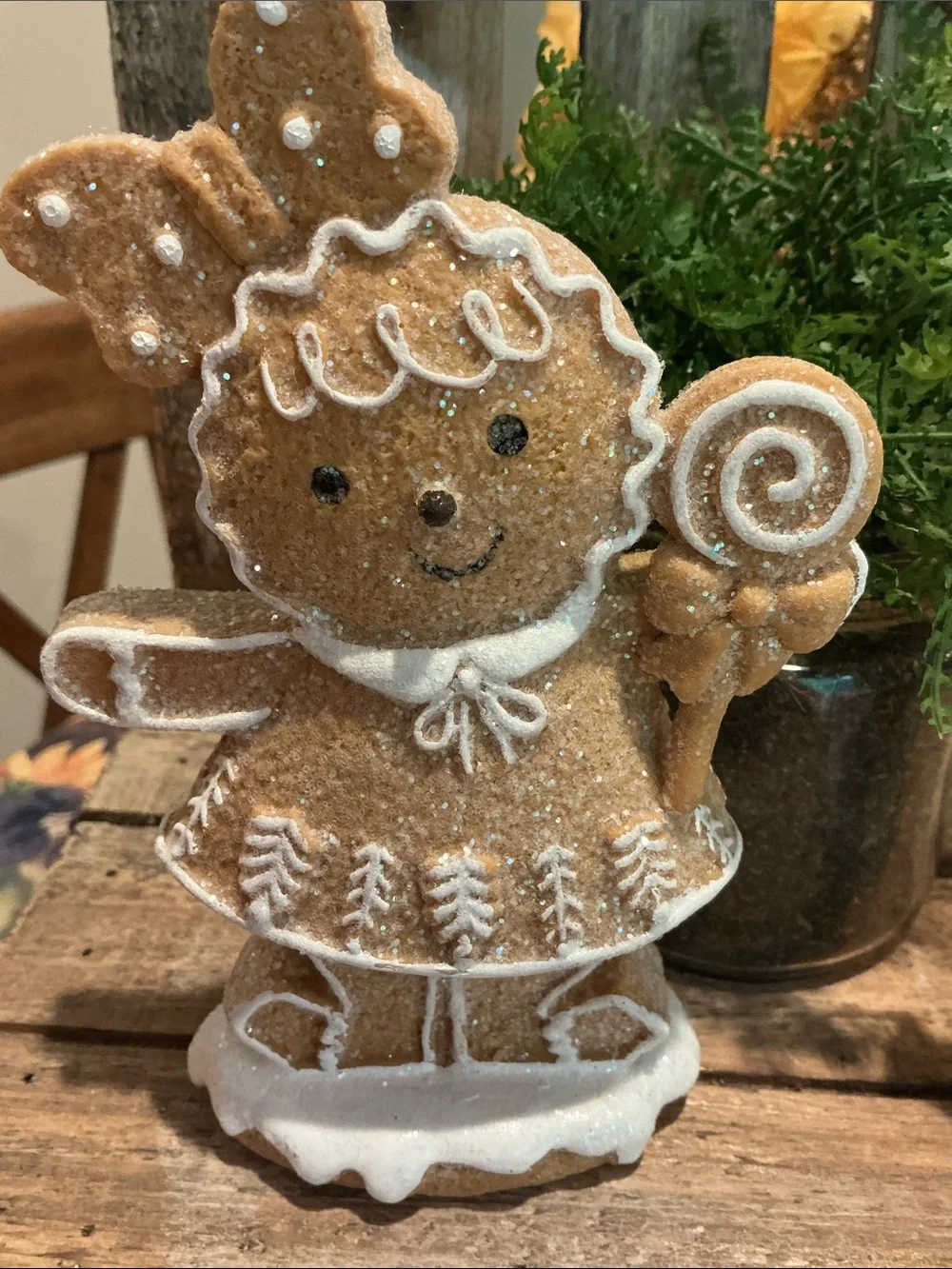 Glitter Gingerbread Cookie Couple